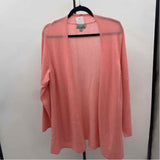 Pure Women's Size XL Pink Solid Cardigan