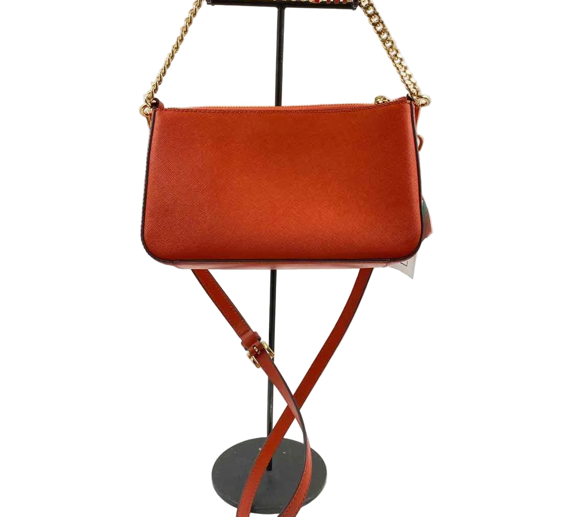 MICHAEL KORS Burnt Orange Saffiano Leather JET SET TRAVEL Crossbody Purse