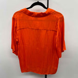 Rachel Women's Size XS Orange Solid Short Sleeve Shirt