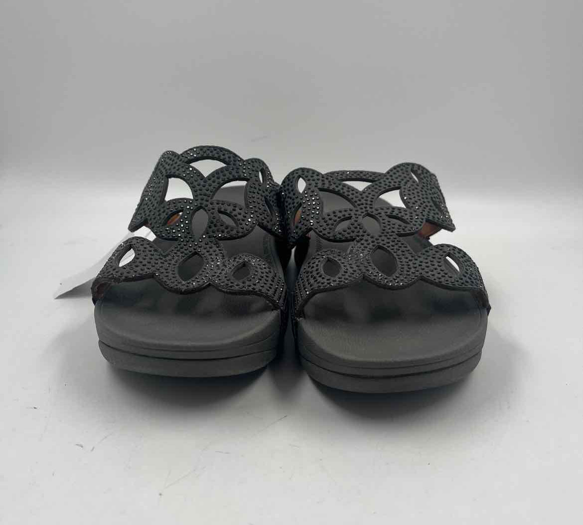 Fitflop Women's Shoe Size 8 Charcoal Beaded Sandals