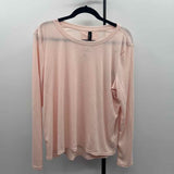 Mondetta Women's Size L Pink Ribbed Long Sleeve Shirt