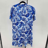 Tommy Bahama Women's Size 16 Blue Leaf Dress