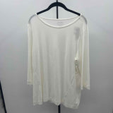Chico's Women's Size L Ivory Solid Tunic