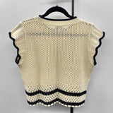 Gilli Women's Size M Ivory Open Weave Sweater