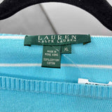 Ralph Lauren Women's Size XL Aqua Stripe Sweater