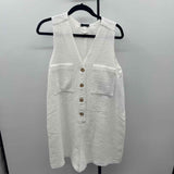 Tuckernuck Women's Size 6 White Textured Jumper