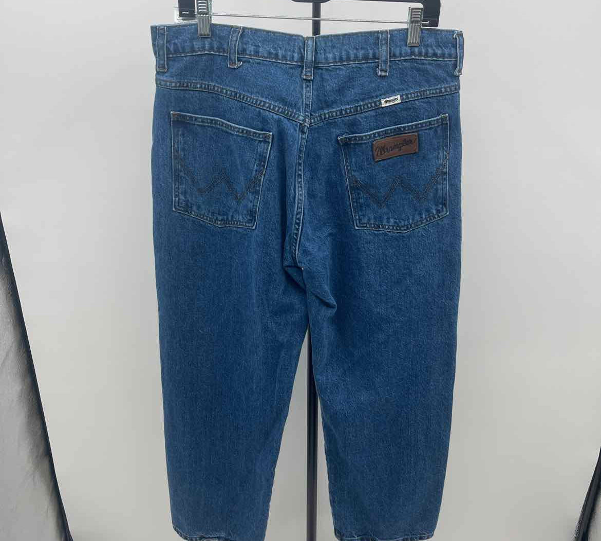 Wrangler Men's Size 32 Blue Solid Jeans