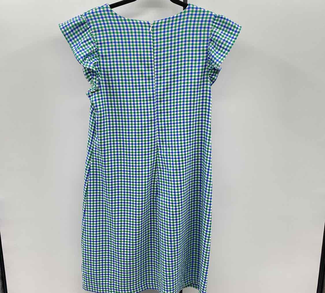 Elle Women's Size 10 Blue Checkered Dress
