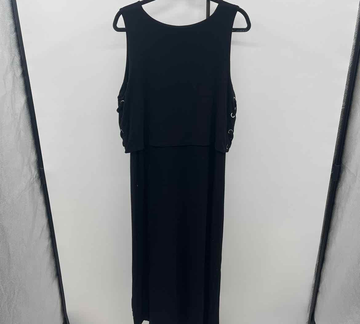 Chico's Women's Size 12 Black Solid Dress