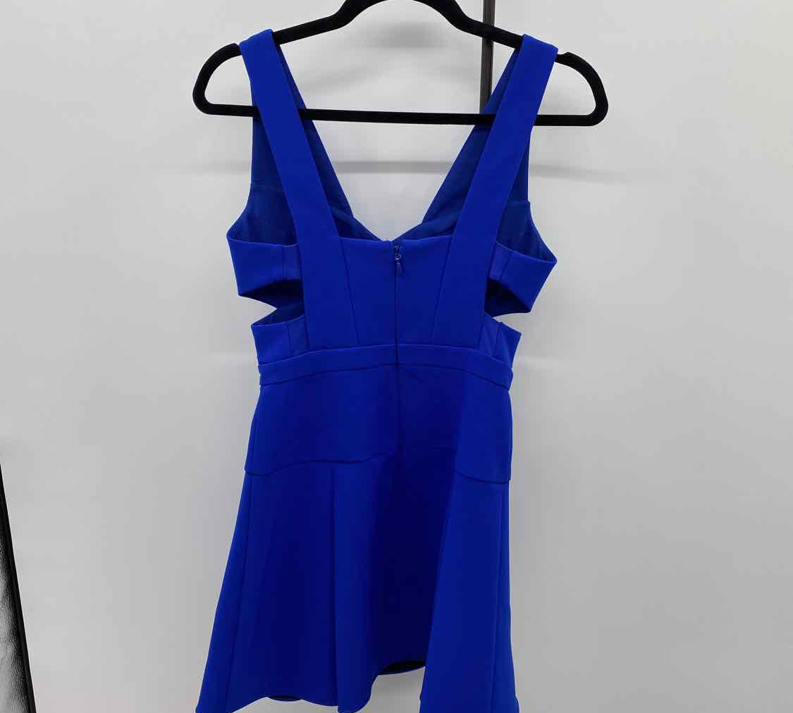BCBG Women's Size 0 Royal Blue Solid Dress