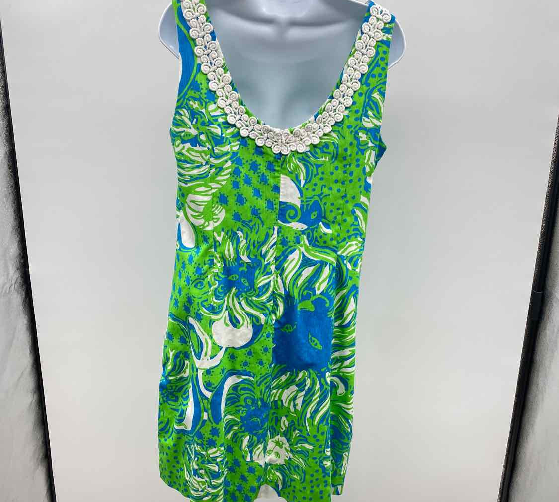 Lilly Pulitzer Women's Size 12 Green Abstract Dress