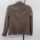 J Crew Women's Size 2 Brown Houndstooth Jacket