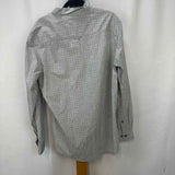 Club Room Men's Size L Gray Spotted Long Sleeve Shirt