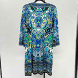 Sandra Darren Women's Size 16 Royal Blue Paisley Dress