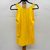 Ozai N Ku Women's Size L Yellow Lace Sleeveless Shirt