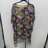 Ellen Tracy Women's Size One Size Navy Floral Coverup