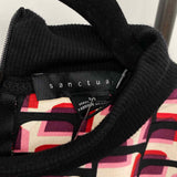 Sanctuary Women's Size M Black Abstract Long Sleeve Shirt