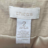 Chico's Women's Size L Beige Textured Jacket