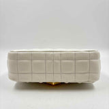 MICHAEL KORS Quilted White Leather SOHO Crossbody Purse w/Chain Strap