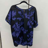 Maurice's Women's Size 2X Black Floral Short Sleeve Shirt