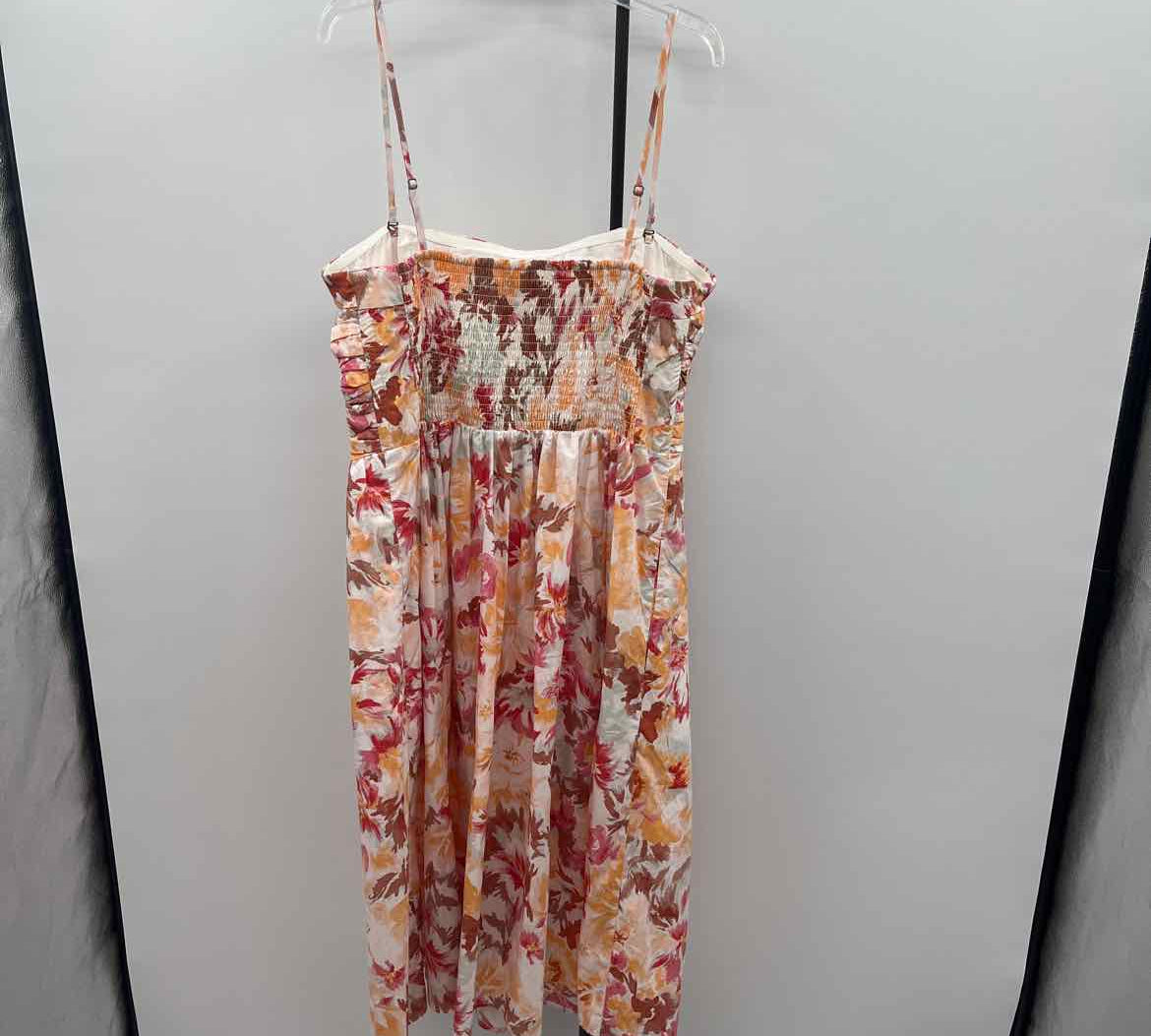 Abercrombie & Fitch Junior's Size 14 Orange Leaf Dress