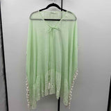 Shira Leah Women's Size One Size Green Eyelet Coverup