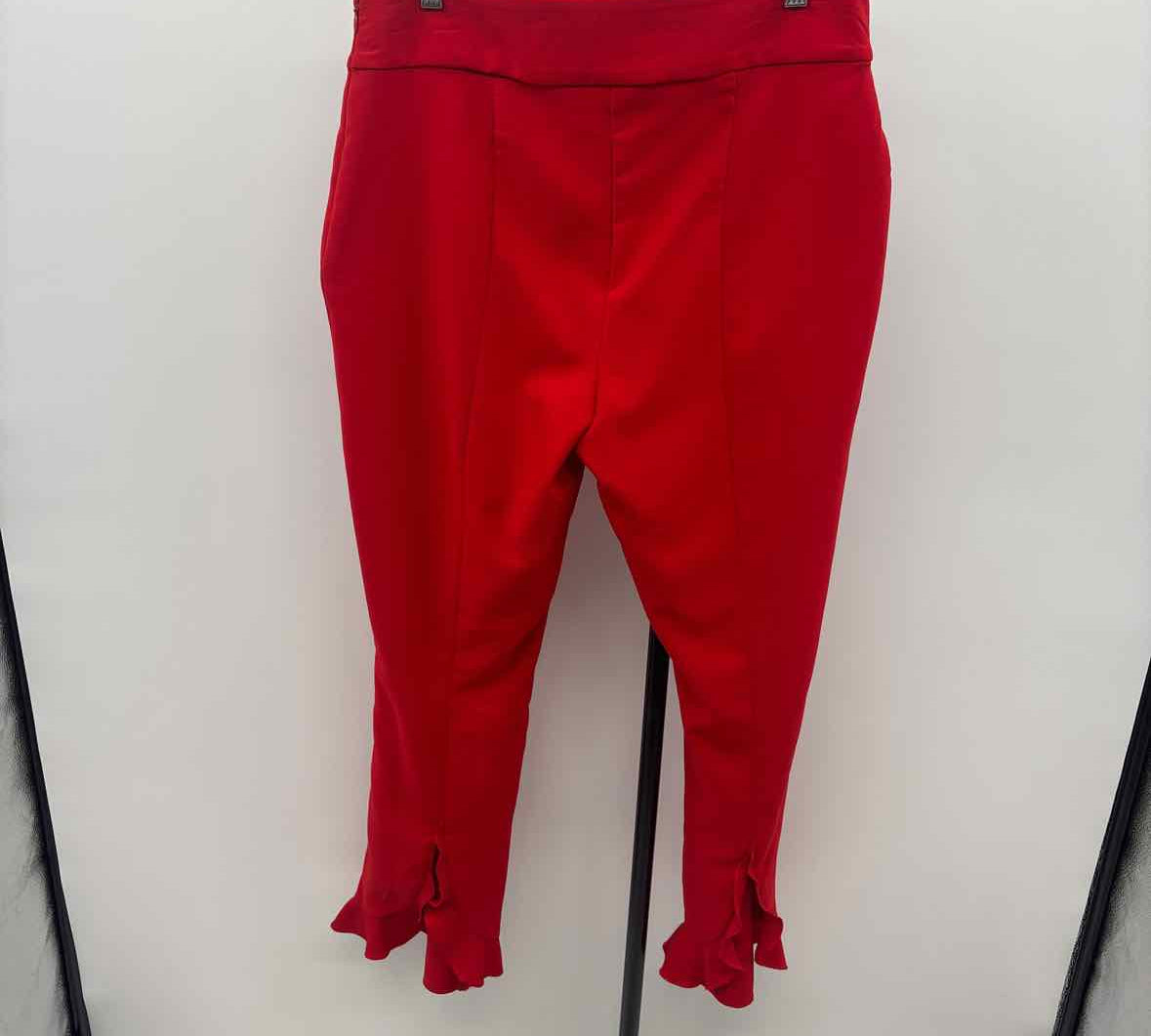 Inc Women's Size 10 Red Solid Pants