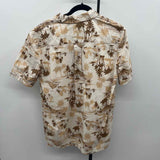 Life Is Good Men's Size M Tan Hawaii Short Sleeve Shirt