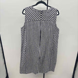 Talbots Women's Size 18W Navy Gingham Dress