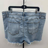 Vanilla Star Women's Size 20W Blue Distressed Shorts