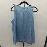 St. John's Bay Women's Size XL Blue Solid Sleeveless Shirt