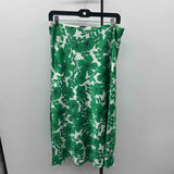 J Crew Women's Size 10 Green Floral Skirt