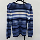 Charter Club Women's Size L Blue Streaked Sweater