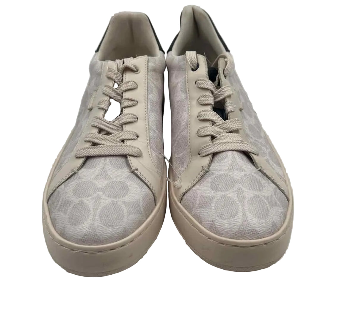 Coach Men's Shoe Size 11/12 Ivory Leather logo Luxe Sneakers