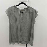 EE Some Women's Size L Green Textured Short Sleeve Shirt