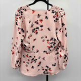 Ann Taylor Women's Size M Blush Floral Long Sleeve Shirt