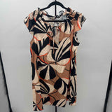 Robbie Bee Women's Size 14 Tan Leaf Dress