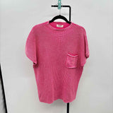 Zenana Women's Size L/XL Pink Textured Sweater