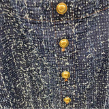 Maeve Junior's Size 16 Navy Textured Skirt
