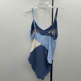 Summer Salt Women's Size 10T Blue Color Block Swimsuit - 1 Piece