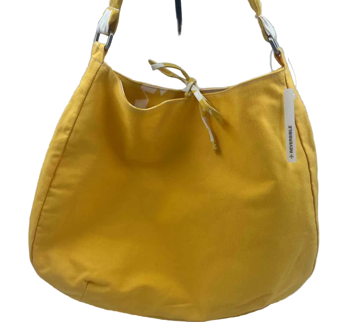 UNBRANDED Reversible Yellow & White Star Print Shoulder Bag Purse
