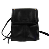 AMERICAN LEATHER Black Leather NORTH SOUTH Crossbody Purse