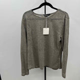 davi & dani Women's Size 2X Olive Lace Long Sleeve Shirt
