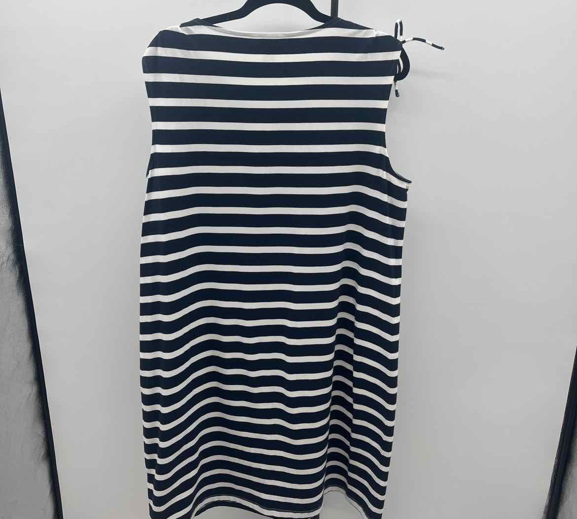 CJ Banks Women's Size 14 Navy Stripe Dress