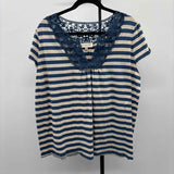 Jones Wear Women's Size 3X Blue Short Sleeve Shirt