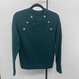 J Crew Women's Size S Green Soccer Sweater