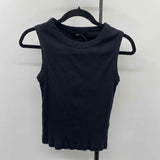 able Women's Size S Black Ribbed Sleeveless Shirt
