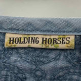 Holding Horses Women's Size 14 Blue Feathers Dress