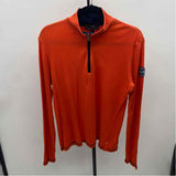 Lauren Active Women's Size XL Orange Waffle Long Sleeve Shirt