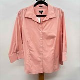 Talbots Women's Size 22WP Peach Solid Long Sleeve Shirt